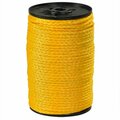 Bsc Preferred 1/4'', 1,000 lb, Yellow Hollow Braided Polypropylene Rope S-15872